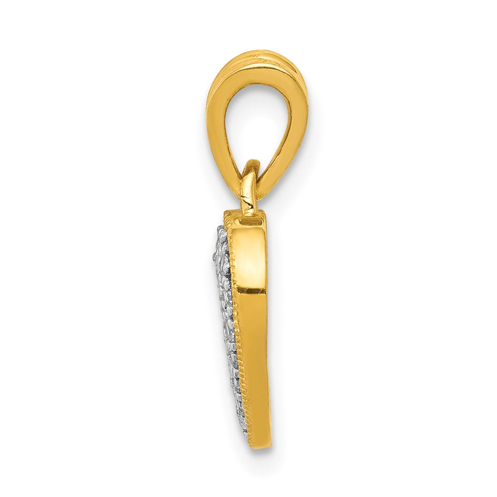 14k 1/10 carat Diamond Heart Pendant
