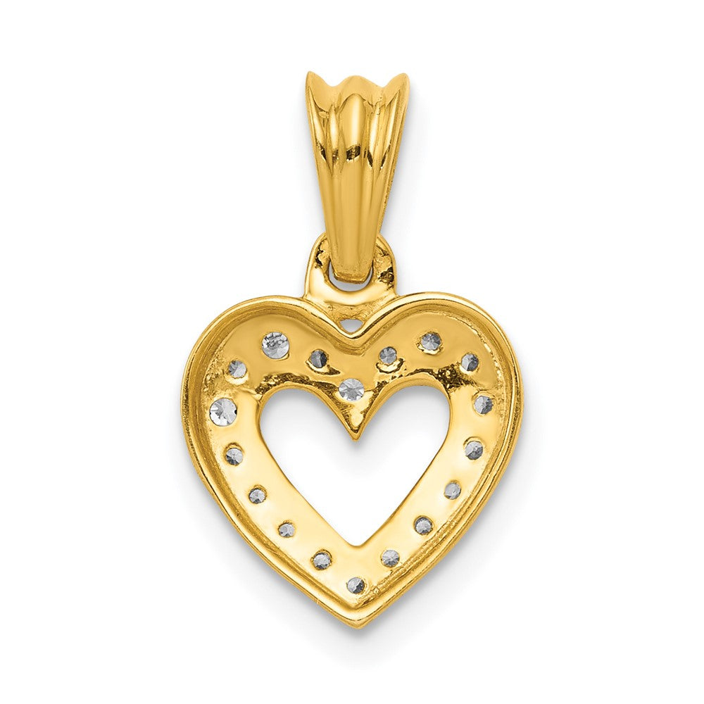 14k 1/10 carat Diamond Heart Pendant
