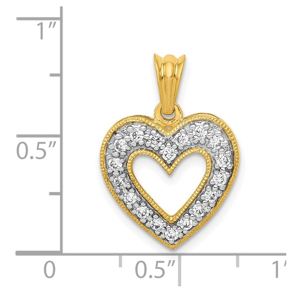 14k 1/4 carat Diamond Heart Pendant