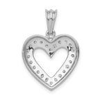 14k White Gold 1/3 carat Lab Grown Diamond VS/SI+ G+ Complete Heart Pendant