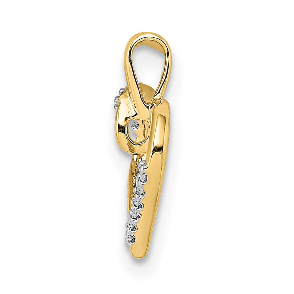 14k 1/20 carat Diamond Heart Pendant