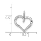 14k White Gold 1/15 carat Diamond Heart Pendant