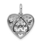 14k White Gold 1 carat Lab Grown Diamond VS/SI+ G+ Complete Cluster Heart Pendant