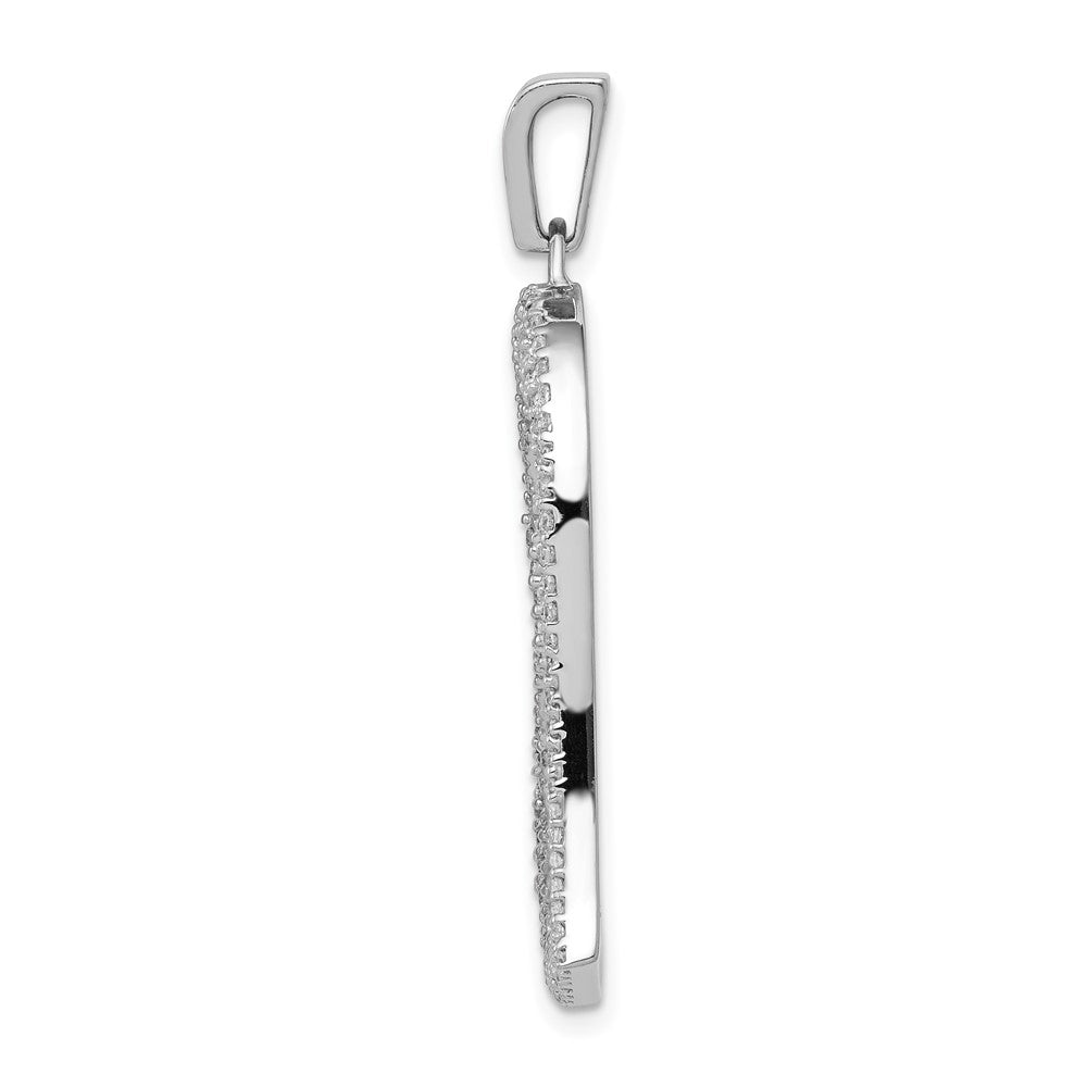 14k White Gold 5/8 carat Diamond Heart Pendant