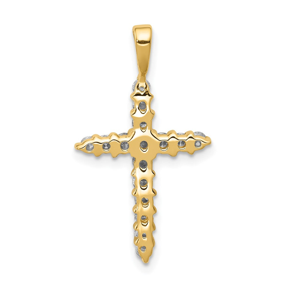 14k 1/2 carat AA Diamond Cross Pendant