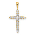 14k 1/2 carat Lab Grown Diamond VS/SI+ G+ Complete Cross Pendant