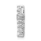 14k White Gold 1/3 carat AA Diamond Cross Chain Slide