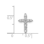 14k White Gold 1/3 carat AA Diamond Cross Chain Slide