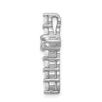 14k White Gold 1 carat Lab Grown Diamond VS/SI+ G+ Complete Cross Chain Slide Pendant
