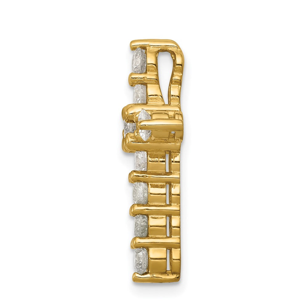 14k 1 carat Lab Grown Diamond VS/SI+ G+ Complete Cross Chain Slide Pendant