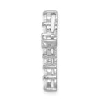 14k White Gold 1.25 carat AA Diamond Cross Chain Slide