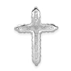 14k White Gold 1.25 carat AA Diamond Cross Chain Slide