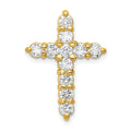 14k 1.25 carat AA Diamond Cross Chain Slide