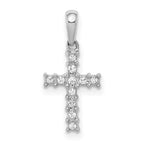 14k White Gold 1/20 carat Diamond Latin Cross Pendant