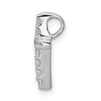 14k White Gold 1/5 carat Lab Grown Diamond VS/SI+ G+ Complete Chain Slide Pendant