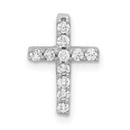 14k White Gold 1/5 carat Lab Grown Diamond VS/SI+ G+ Complete Chain Slide Pendant