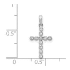 14k White Gold 1/10 carat Diamond Cross Pendant
