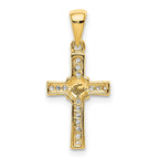 14k 1/6 carat Diamond Latin Cross Pendant