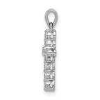 14k White Gold 1/4 carat Lab Grown Diamond VS/SI+ G+ Complete Cross Pendant