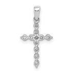 14k White Gold 1/4 carat Lab Grown Diamond VS/SI+ G+ Complete Cross Pendant