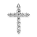 14k White Gold 1/2 carat Diamond Cross Chain Slide