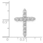 14k White Gold 1/2 carat Diamond Cross Chain Slide