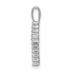 14k White Gold 1/6 carat Diamond Latin Cross Pendant