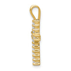 14k 1/4 carat Diamond Latin Cross Pendant