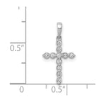 14k White Gold 1/10 carat Diamond Cross Pendant