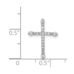 14k White Gold 1/5 carat Diamond Cross Chain Slide