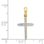 14k 1/6 carat Diamond Cross Pendant