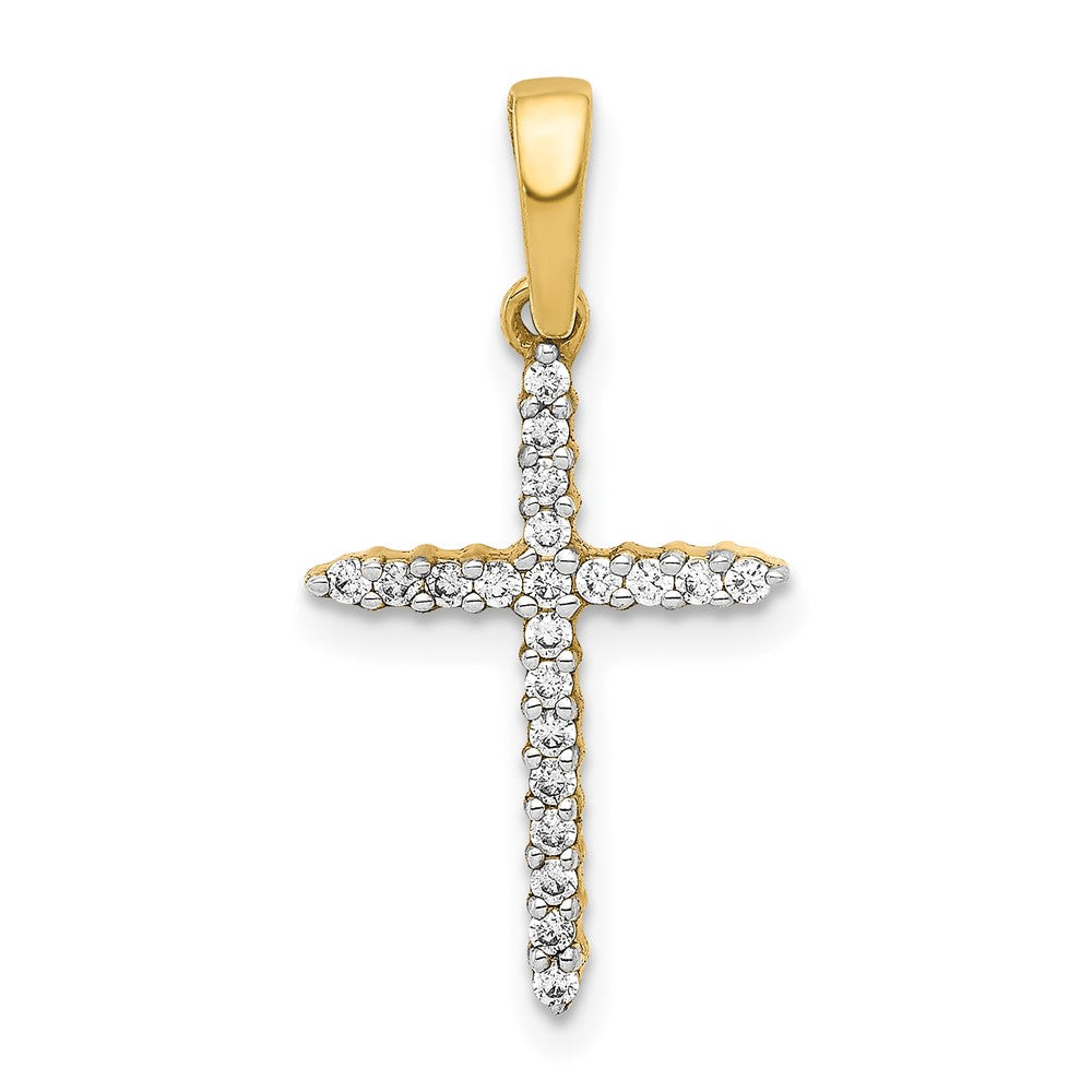 14k 1/6 carat Diamond Cross Pendant