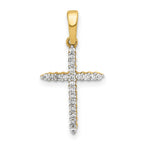 14k 1/6 carat Diamond Cross Pendant