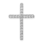 14k White Gold 1/2 carat Lab Grown Diamond VS/SI+ G+ Complete Cross Chain Slide Pendant