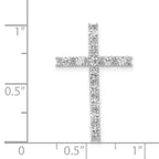 14k White Gold 1/2 carat Diamond Latin Cross Chain Slide