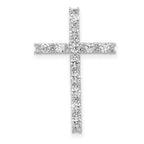 14k White Gold 1/2 carat Diamond Latin Cross Chain Slide