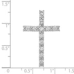 14k White Gold 1 carat Diamond Latin Cross Chain Slide