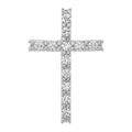 14k White Gold 1 carat Diamond Latin Cross Chain Slide