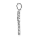 14k White Gold 1/4 carat Diamond Cross Pendant