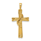 14k 3-Stone 1/20 carat AA Diamond Cross Pendant