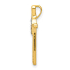 14k .02 carat Diamond Heart Cross Chain Slide