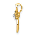 14k 1/20 carat Diamond Cross Slide Pendant