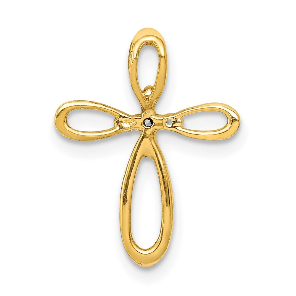 14k 1/20 carat Diamond Cross Slide Pendant