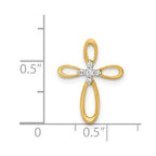 14k 1/20 carat Diamond Cross Slide Pendant