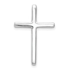 14k White Gold 1/10 carat Diamond Cross Chain Slide