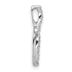 14k White Gold 1!5 carat AA Diamond Cross Chain Slide