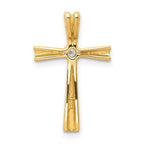 14k 1/20 carat AA Diamond Cross Chain Slide