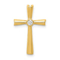 14k 1/20 carat AA Diamond Cross Chain Slide