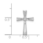 14k White Gold 1/15 carat AA Diamond Cross Pendant
