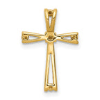 14k 1/15 carat AA Diamond Cross Chain Slide